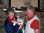 Arctic Hope's Brave Betsy Of Taiga, now known as Betsy (F5, red), with her new family at 11.5 weeks