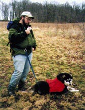 Glacier and Rhyde on our first backpacking trip in 1998